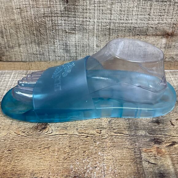 Coach Ulyssa Rubber Slide Sandals Clear Jelly Sea Mist Blue Size 8 NEW - Picture 6 of 13
